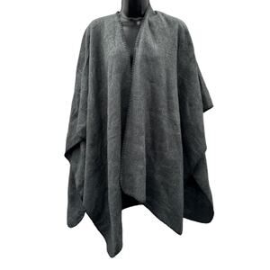 Woolrich Gray Blanket Shawl Poncho Wrap One Size Warm Comfy Soft Cozy‎